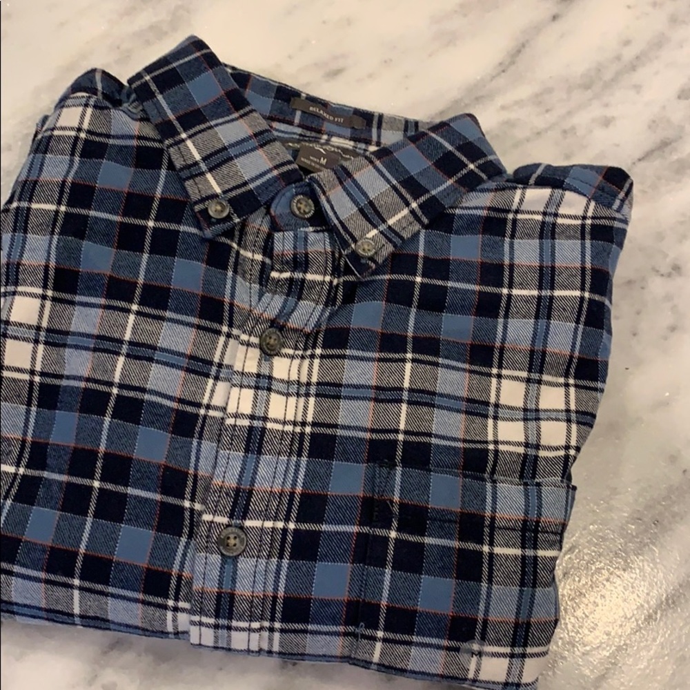 Eddie Bauer Men’s Flannel Blue Plaid
